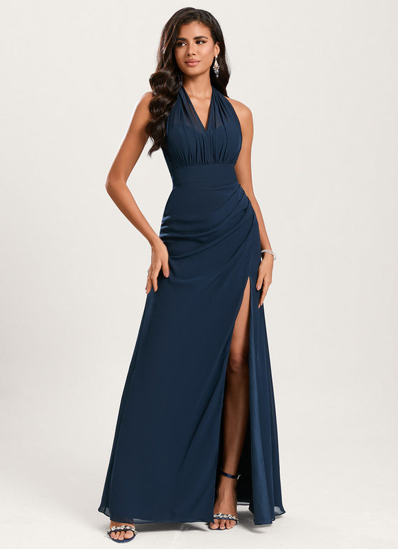 Robe Demoiselle D'Honneur Élégance Marine - gallery 3