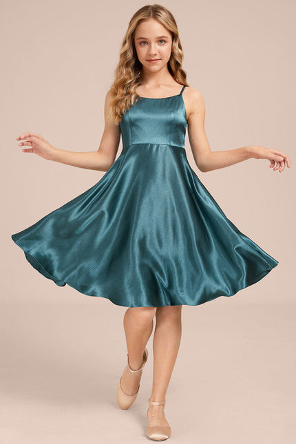 Robe Demoiselle D'Honneur Satin Vert Clair - gallery 1