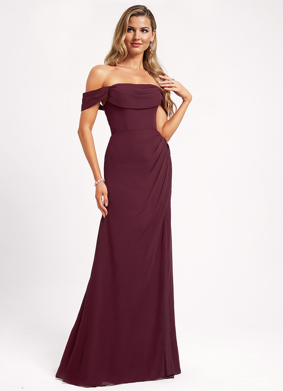 Robe Demoiselle D'Honneur Bordeaux Chic - gallery 1