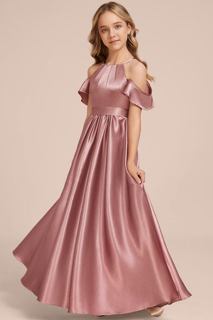 Robe Demoiselle D'Honneur Satin Bordeaux - gallery 4