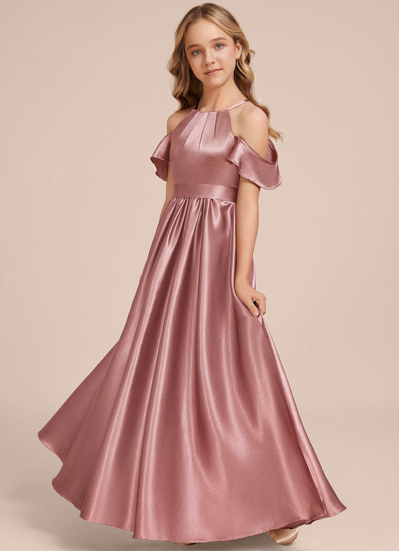 Robe Demoiselle D'Honneur Satin Bordeaux - gallery 4