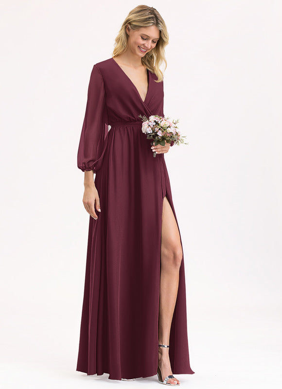 Robe Demoiselle D'Honneur Éclat Bordeaux - gallery 7
