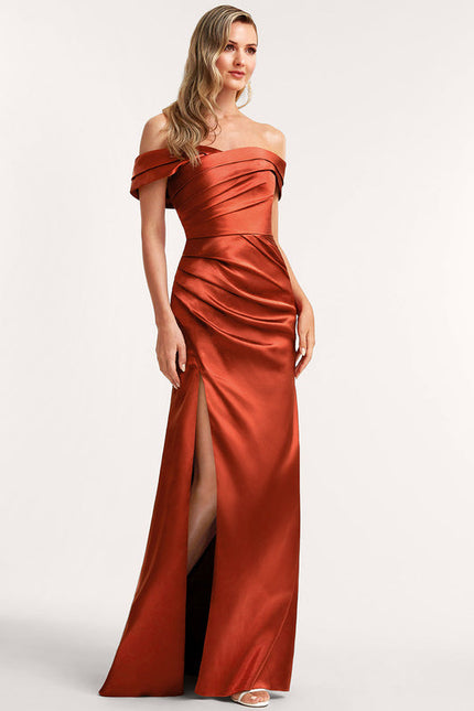 Robe Demoiselle D'Honneur Satin Cuivré - gallery 1