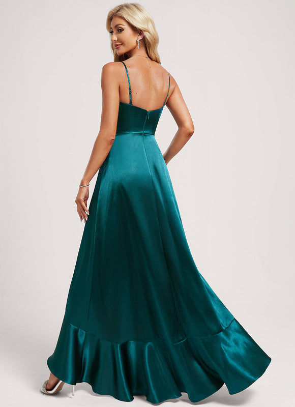 Robe Demoiselle D'Honneur En Satin - gallery 5