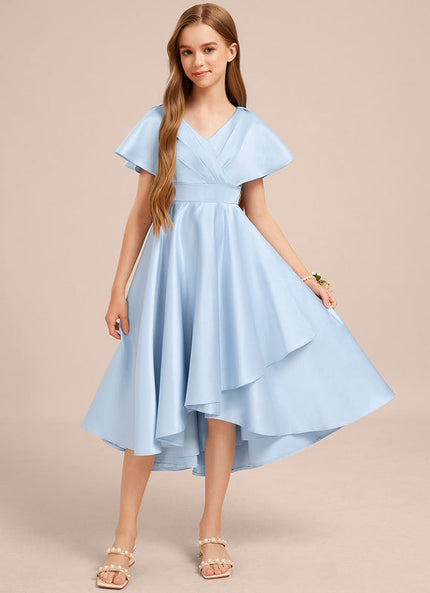 Robe Demoiselle D'Honneur Asymétrique Marine