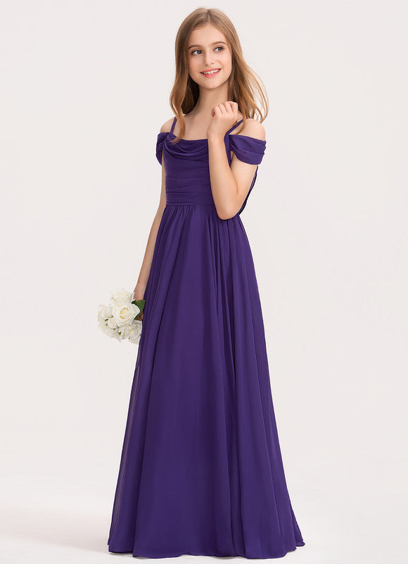 Robe Demoiselle D'Honneur Flottante Cerise - gallery 1