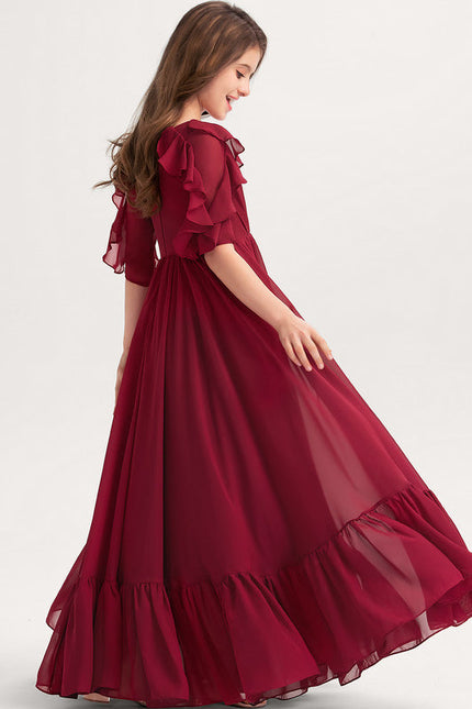 Robe Demoiselle D'Honneur Volante Prune - gallery 1