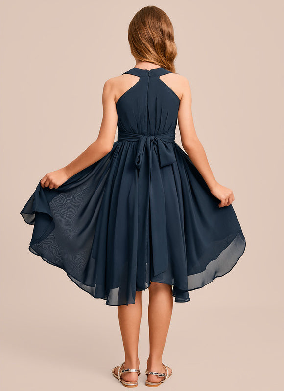 Robe Demoiselle D'Honneur Ailée Vert Pastel - gallery 5