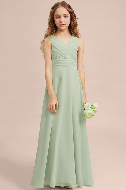 Robe Demoiselle D'Honneur Verte Éthérée - gallery 1