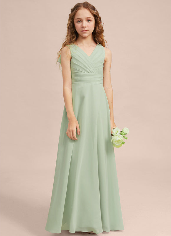 Robe Demoiselle D'Honneur Verte Éthérée - gallery 1