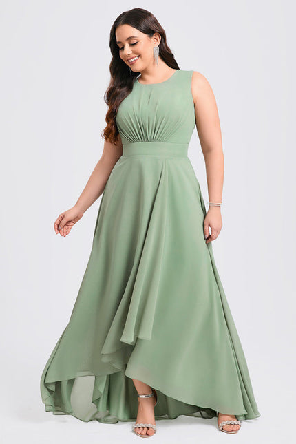 Robe Demoiselle D'Honneur Mousseline Verte - gallery 5
