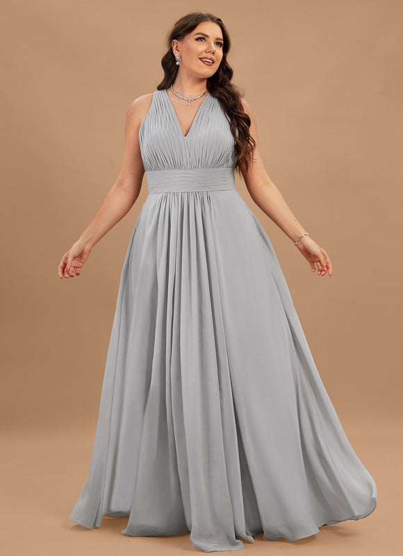 Robe Demoiselle D'Honneur Élégance Marine Flottante - gallery 6