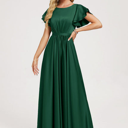 Robe Demoiselle D'Honneur Émeraude Vaporeuse