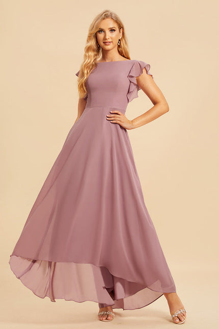 Robe Demoiselle D'Honneur Trapèze Fluidité Élégante - gallery 4