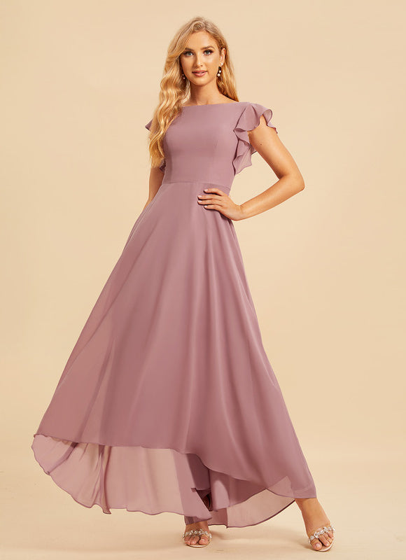 Robe Demoiselle D'Honneur Trapèze Fluidité Élégante - gallery 4