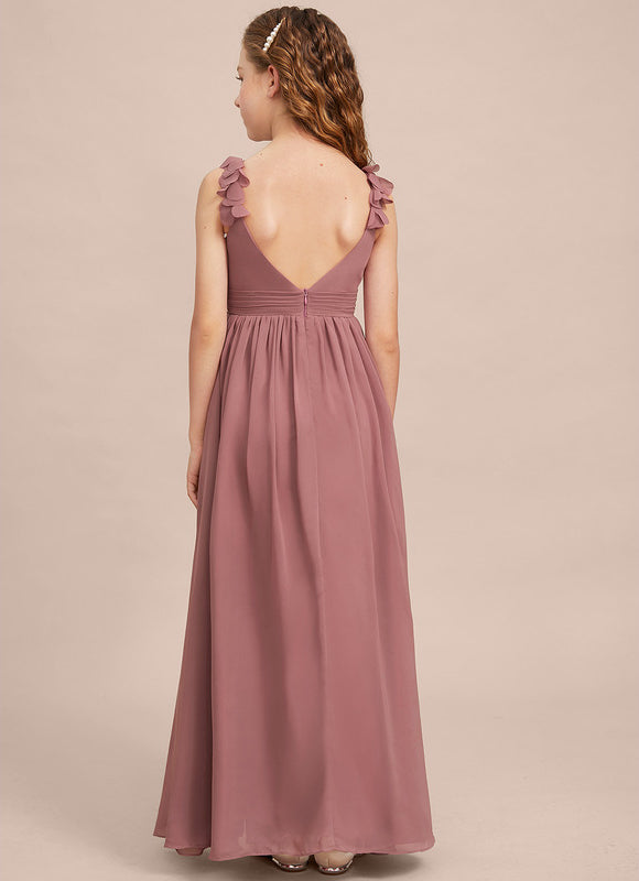 Robe Demoiselle D'Honneur Flottante Poudrée - gallery 6