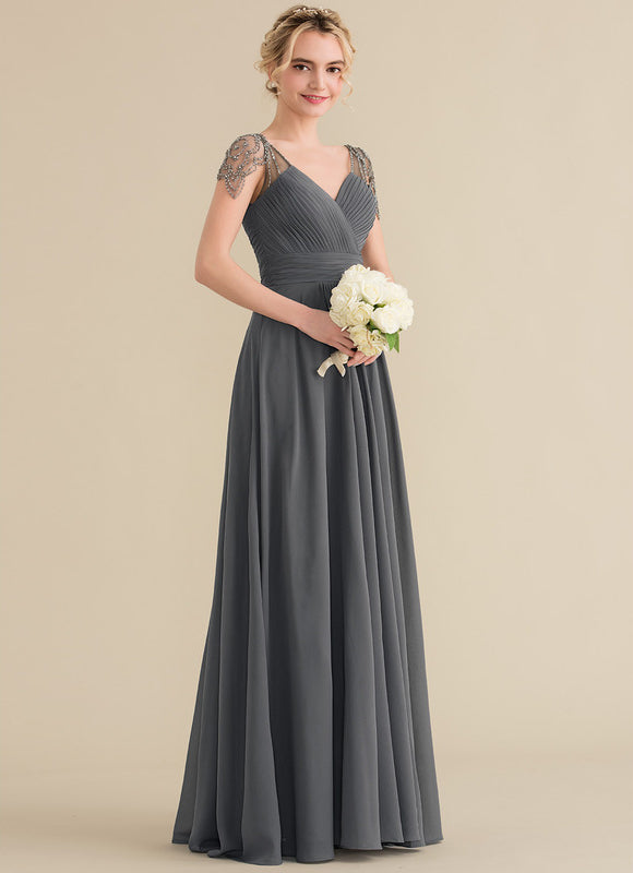 Robe Demoiselle D'Honneur Élégance Graphique - gallery 3