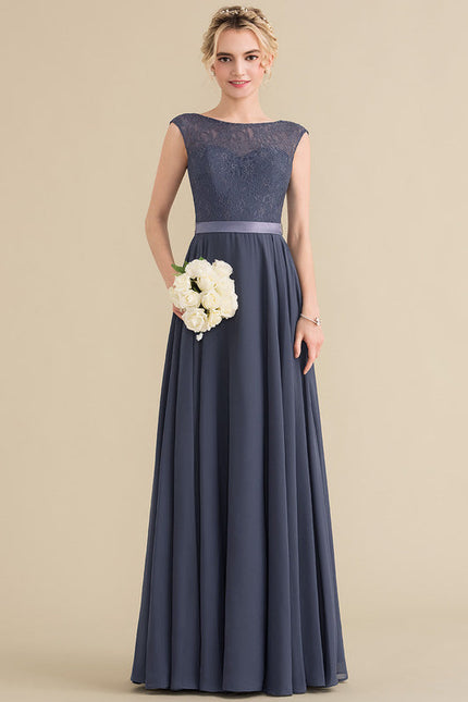 Robe Demoiselle D'Honneur Satin Sombre - gallery 2