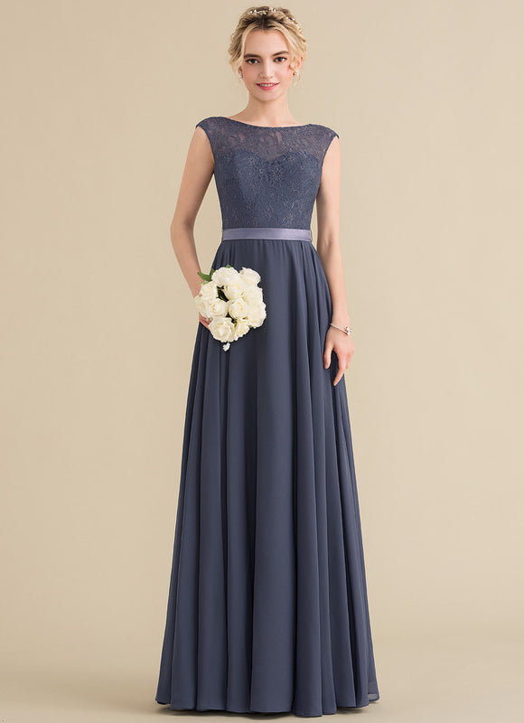 Robe Demoiselle D'Honneur Satin Sombre - gallery 2