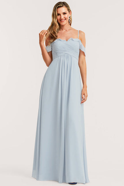 Robe Demoiselle D'Honneur Fluide Ciel - gallery 2