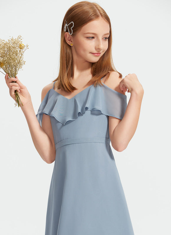 Robe Demoiselle D'Honneur Flottante Cerise - gallery 2