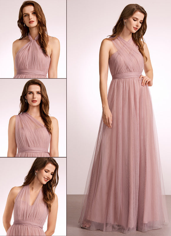 Robe Demoiselle D'Honneur Rose Brumeuse