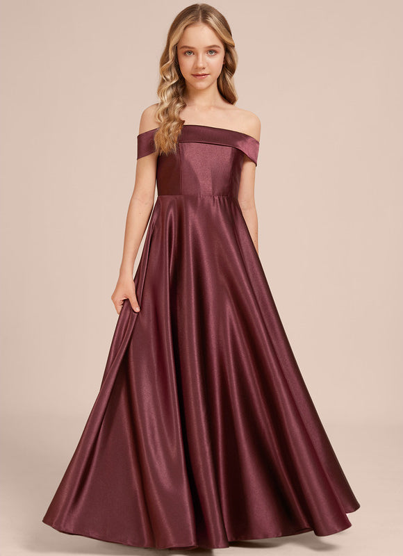 Robe Demoiselle D'Honneur Col Bardot - gallery 1