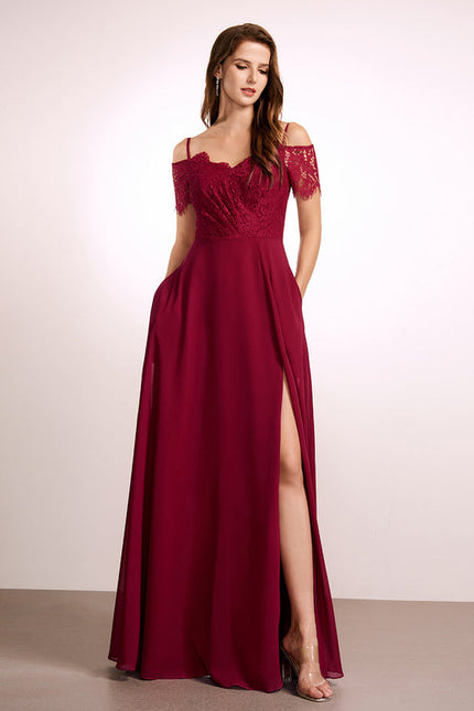 Robe Demoiselle D'Honneur Fluide Rose Pâle - gallery 1