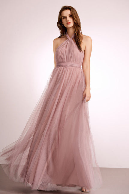 Robe Demoiselle D'Honneur Rose Brumeuse - gallery 7