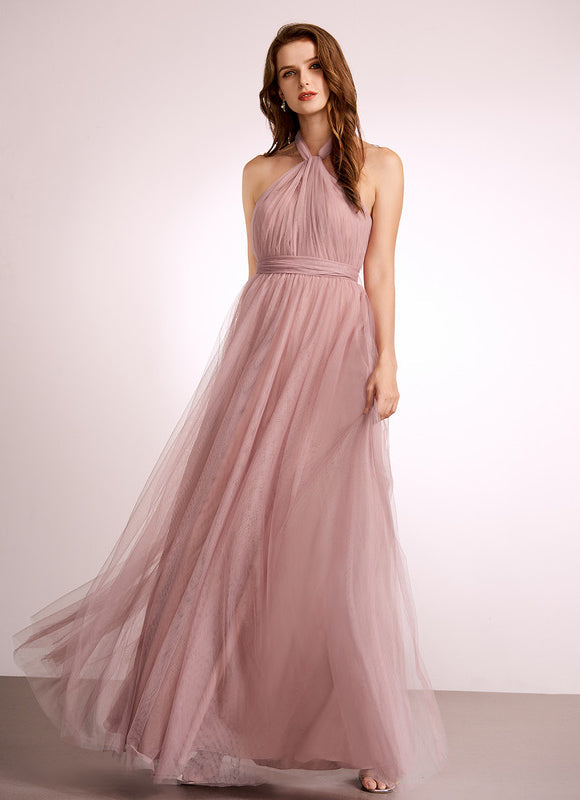 Robe Demoiselle D'Honneur Rose Brumeuse - gallery 7