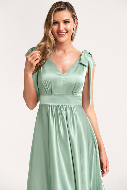 Robe Longue Demoiselle D'Honneur Rose Poudré - gallery 4
