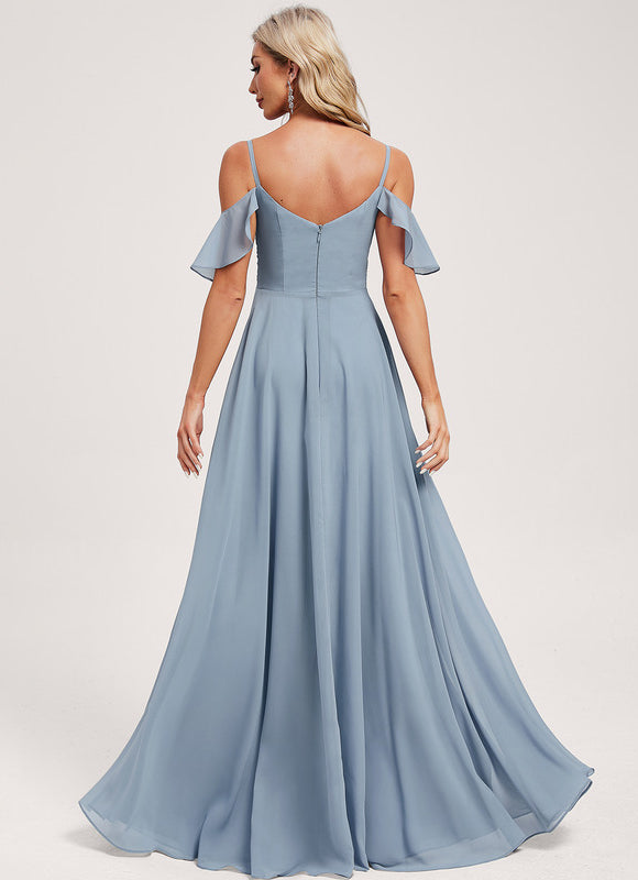 Robe Demoiselle D'Honneur Fluide Ciel - gallery 4