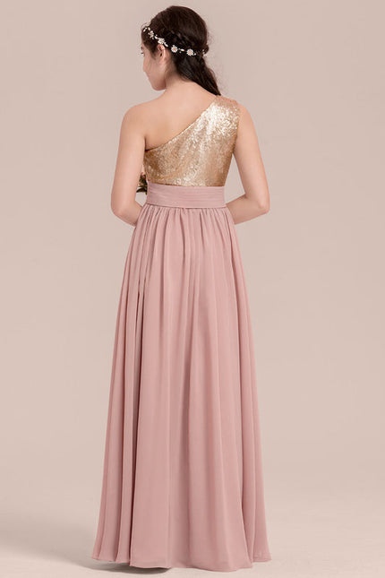 Robe Demoiselle D'Honneur Étoilée Rose - gallery 3