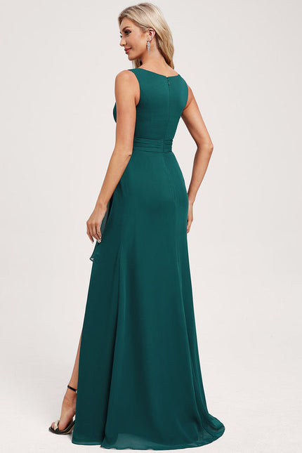 Robe Demoiselle D'Honneur Émeraude Fluide - gallery 4