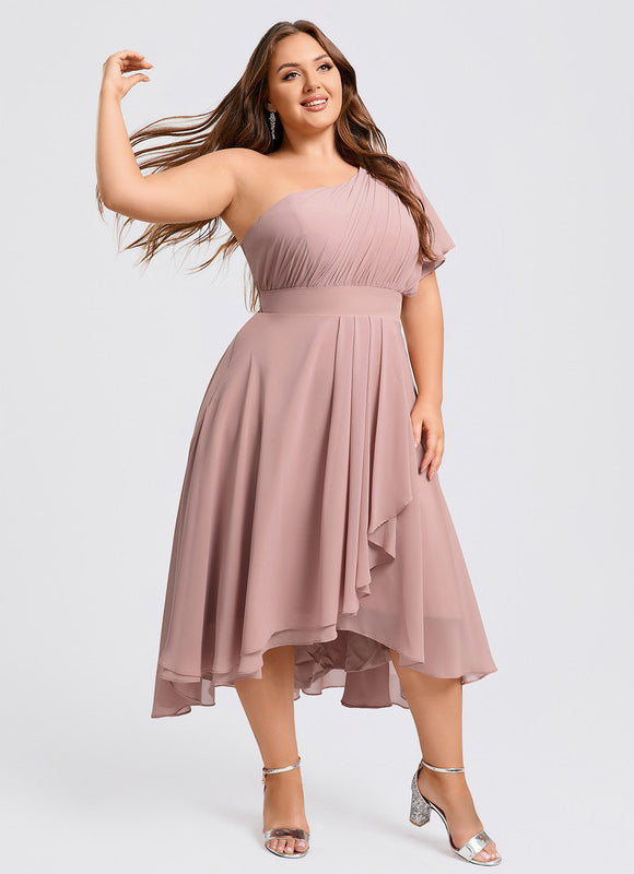 Robe Demoiselle D'Honneur Chiffon Rose - gallery 7