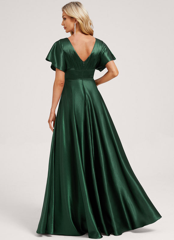 Robe Longue Satin Demoiselle D'Honneur - gallery 4