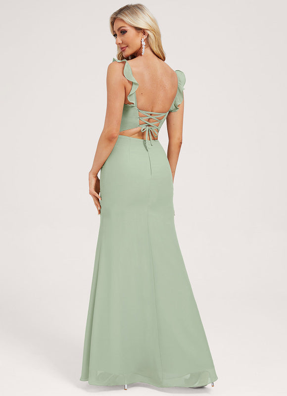 Robe Demoiselle D'Honneur Fluide Mint - gallery 1