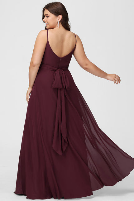 Robe Demoiselle D'Honneur À Volants Rose Pâle - gallery 8