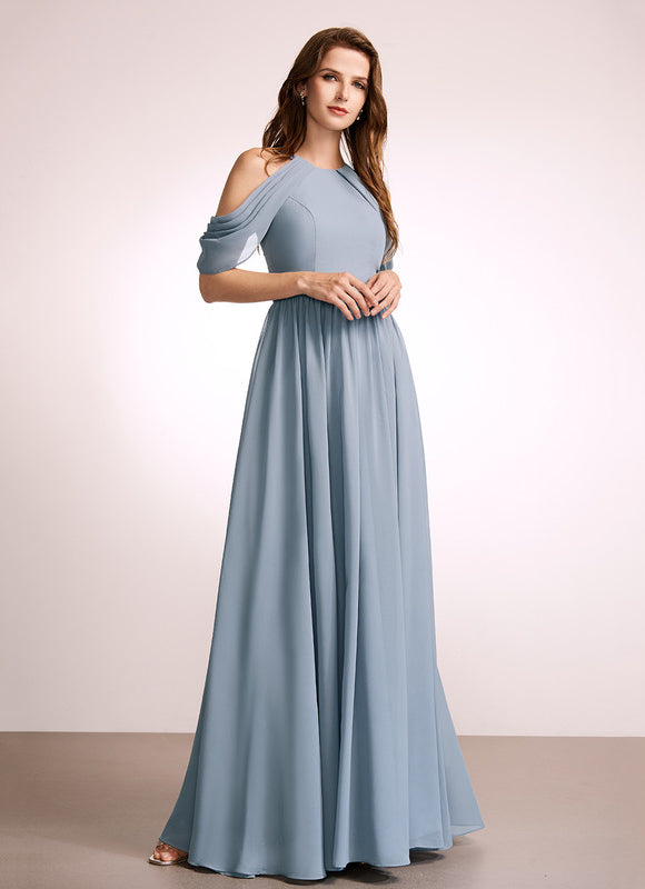 Robe Demoiselle D'Honneur Verte Lueur Flottante - gallery 1