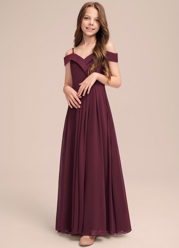 Robe Demoiselle D'Honneur Flottante Cerise