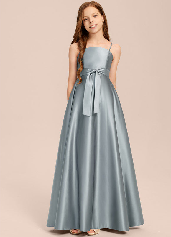 Robe Demoiselle D'Honneur Satin Aqua - gallery 5