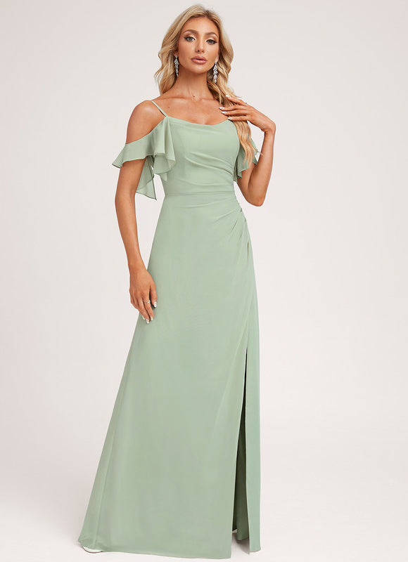 Robe Demoiselle D'Honneur Fluide Ciel - gallery 4