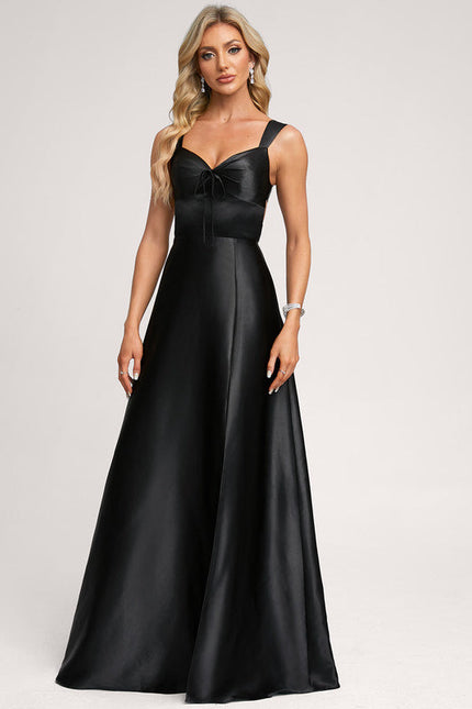 Robe Longue Demoiselle D'Honneur Rose Poudré - gallery 2