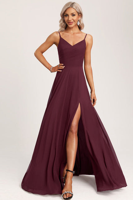 Robe Demoiselle D'Honneur Mousseline Beige - gallery 4