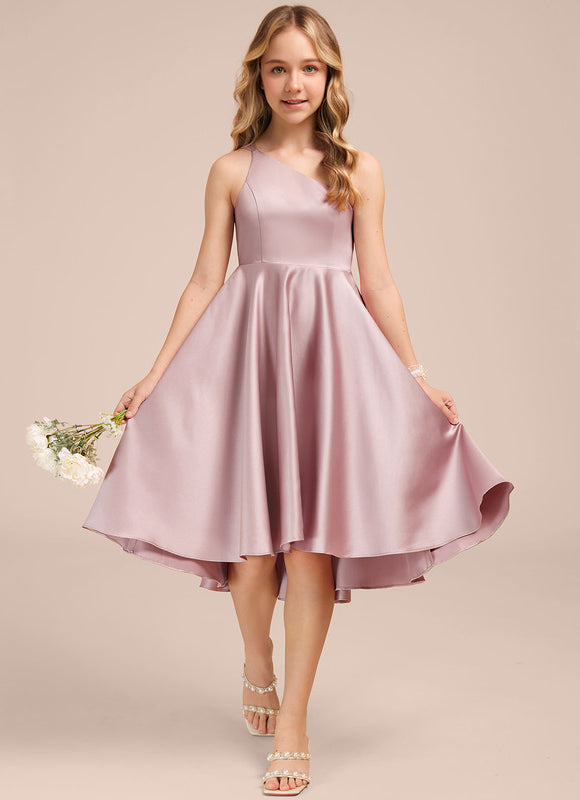 Robe Demoiselle D'Honneur Satin Lilas Chic