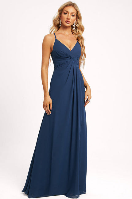 Robe Demoiselle D'Honneur Mousseline Beige - gallery 3