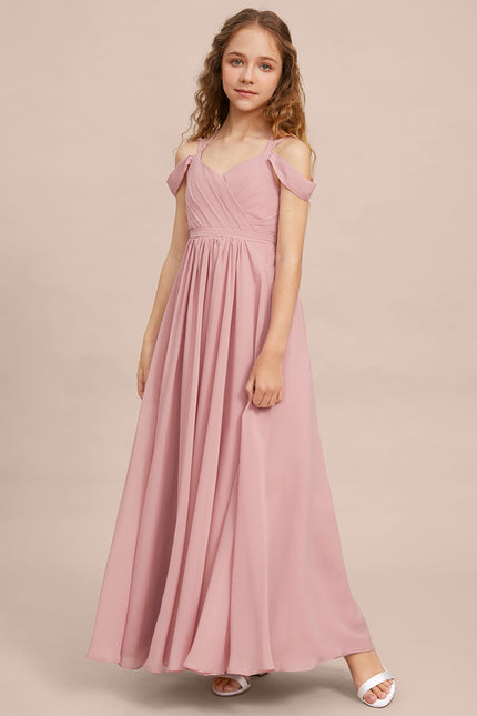 Robe Demoiselle D'Honneur Flottante Cerise - gallery 4