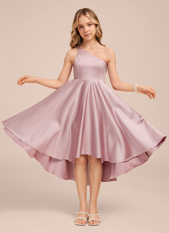 Robe Demoiselle D'Honneur Satin Lilas Chic - gallery 4