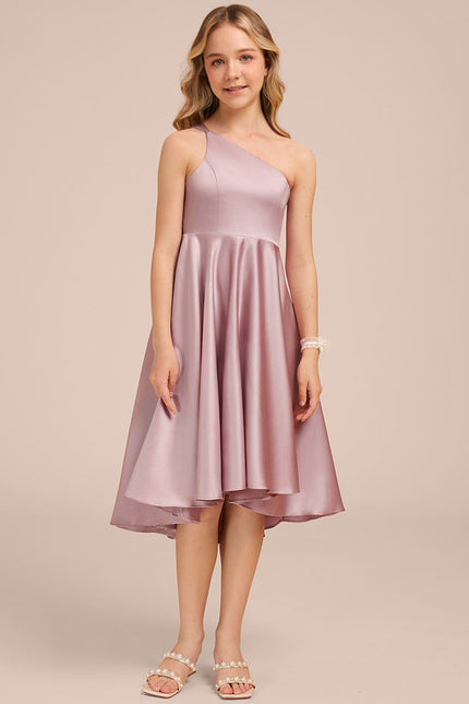 Robe Demoiselle D'Honneur Satin Lilas Chic - gallery 2