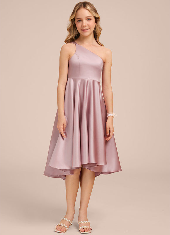 Robe Demoiselle D'Honneur Satin Lilas Chic - gallery 2